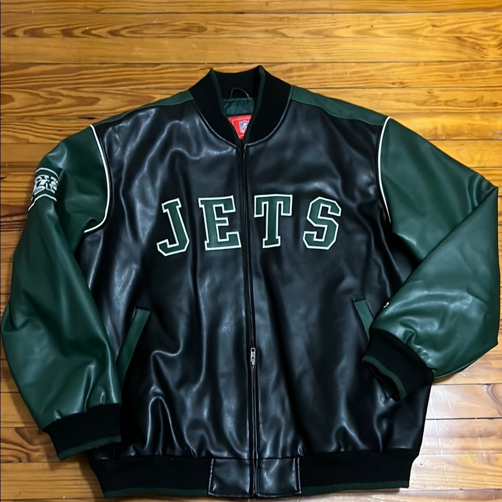 Black and Green Bomber Jacket with Varsity Style